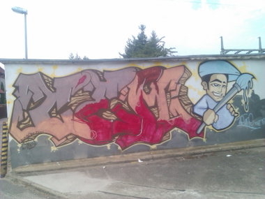 Graffiti Wall - Photo by DerKoeter - cem, magdeburg
