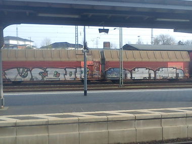 Graffiti Train - Photo by DerKoeter - cargo, helmstedt, üf