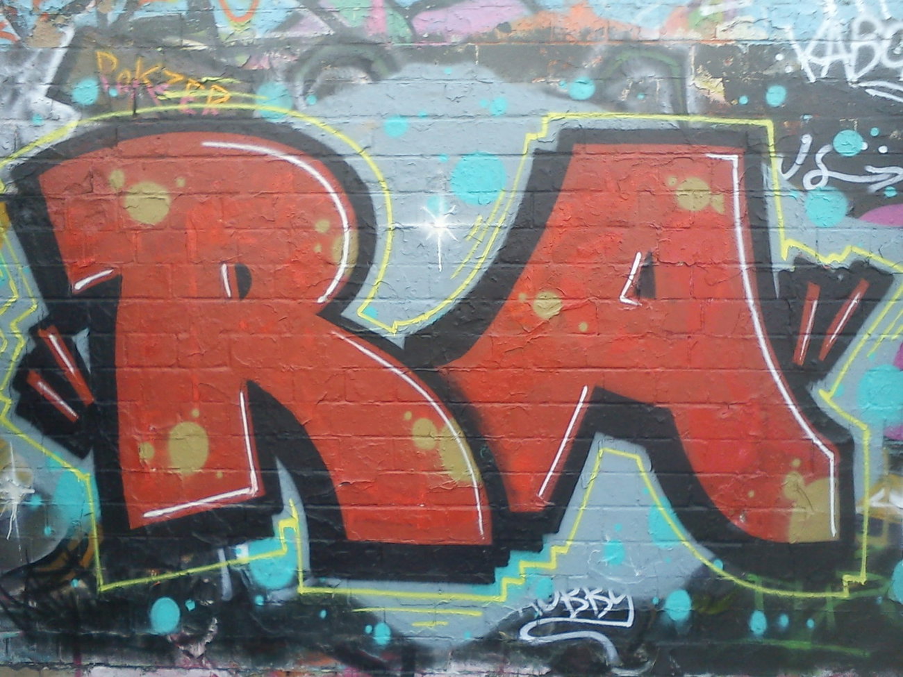 Graffiti Wall - Photo by DerKoeter - ra, crew, braunschweig (2014)
