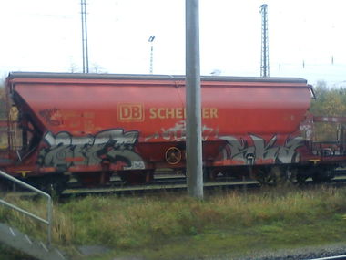 Graffiti Train - Photo by DerKoeter - cargo, helmstedt, ska