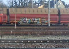 Graffiti Train - Photo by DerKoeter - üf, überfall, cargo