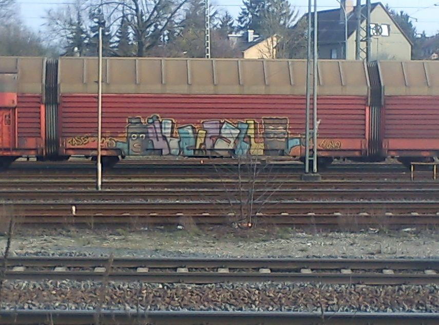 Graffiti Train - Photo by DerKoeter - üf, überfall, cargo