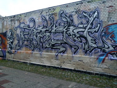 Graffiti Wall - Photo by DerKoeter - braunschweig, monk