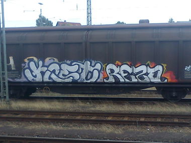 Graffiti Train - Photo by DerKoeter - cargo, helmstedt, koet