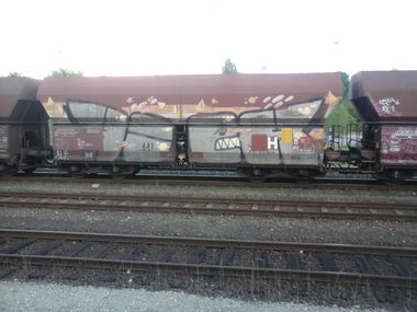Graffiti Train - Photo by DerKoeter - helmstedt, cargo