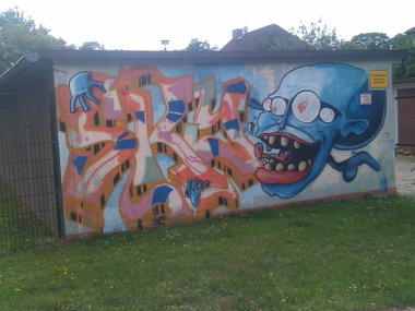 Graffiti Wall - Photo by DerKoeter - sky, magdeburg