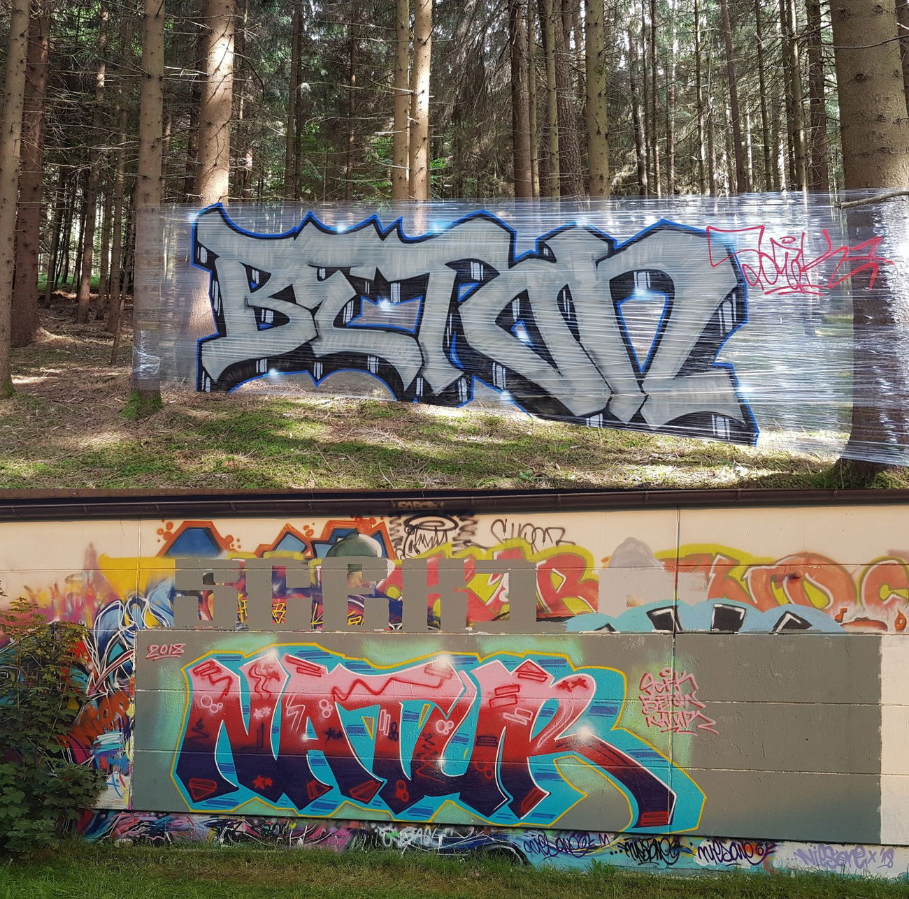 Graffiti Wall - Photo by DerTyp - Bombing, Cellograffiti, Folie (2018)