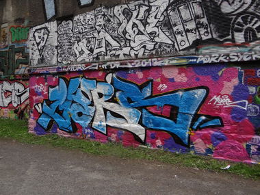 Graffiti Wall in Göttingen - Photo by DerUrzornige - mors, tdr, Göttingen (2013)
