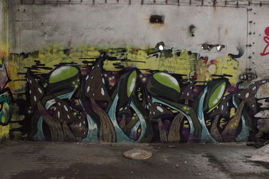 Graffiti Wall - Photo by DerletzteUwe - unknown
