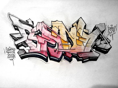 Graffiti Sketch - Photo by Des2 - Bany2, Ex-change, Des2 (2013)