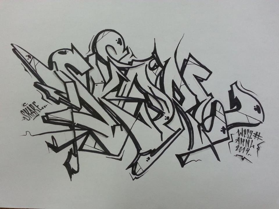 Graffiti Sketch - Photo by Des2 - Ex-, change, Skare (2014)