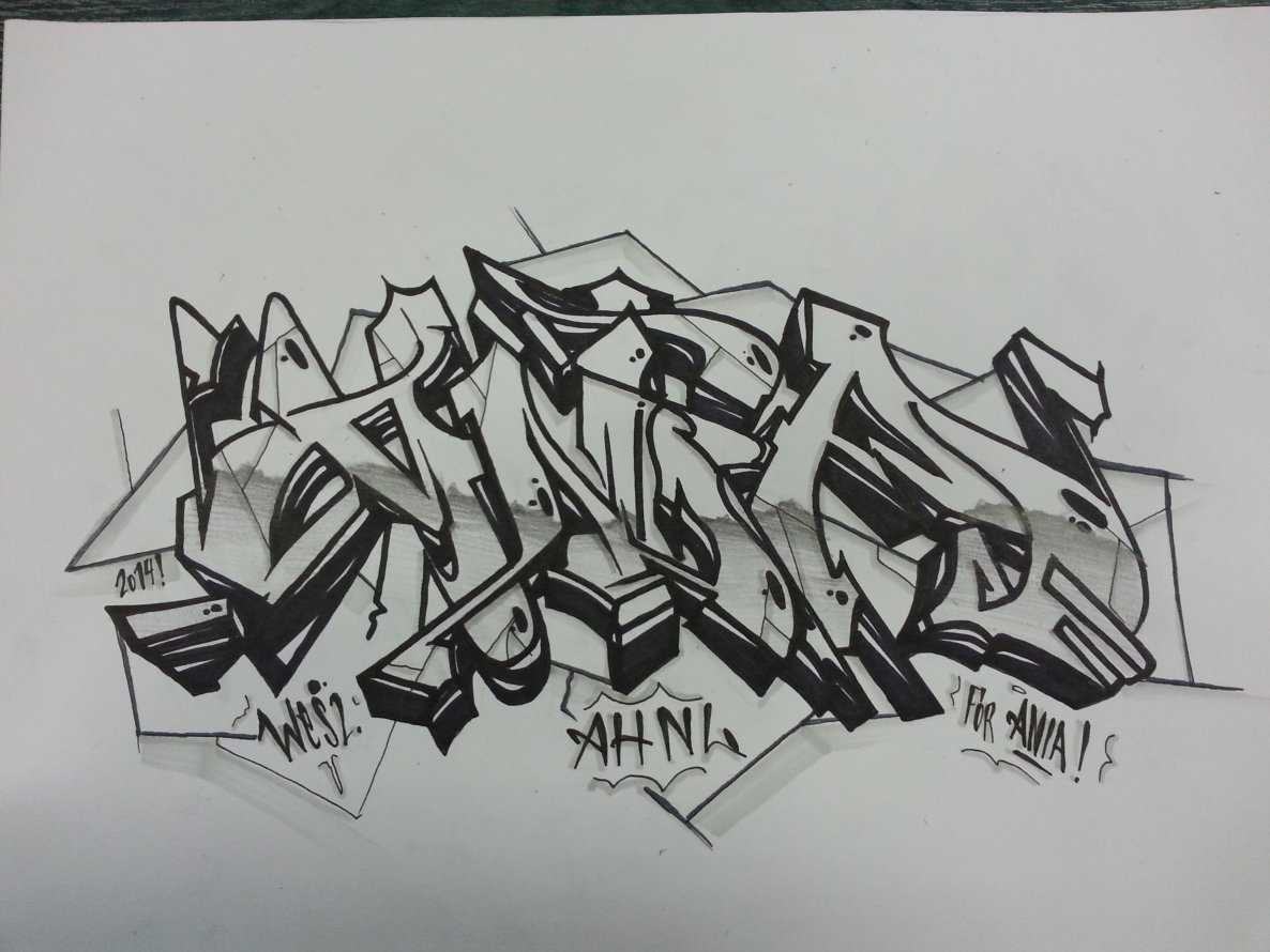 Graffiti Sketch - Photo by Des2 - Wes2, for, Ania (2014)