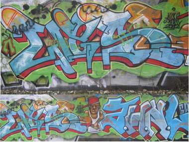 Graffiti Bombing - Photo by Des2 - AHNL, WES2 (2012)