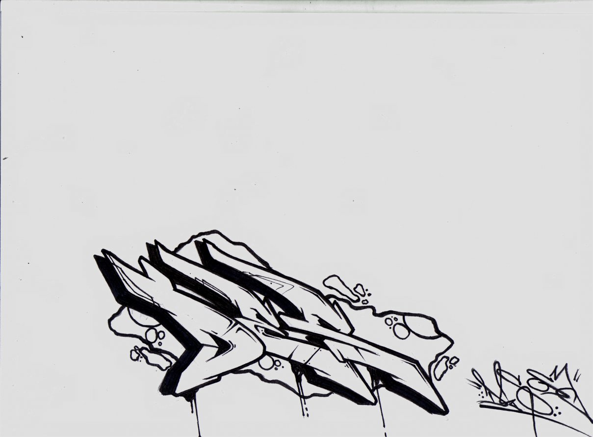 Graffiti Sketch - Photo by Des93 - des93, white, style (2014)