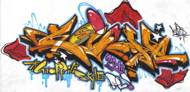 Graffiti Sketch - Photo by Des93 - coin, des, siedlce (2014)