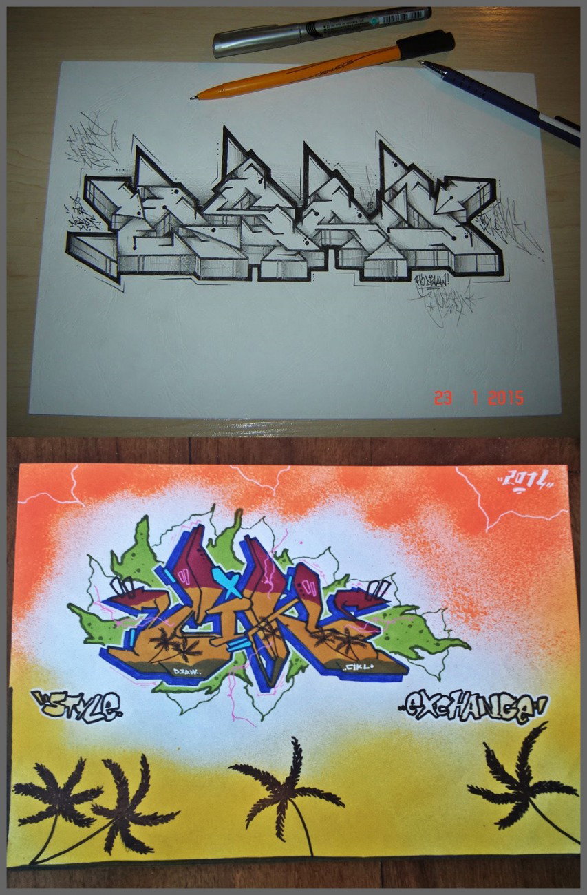 Graffiti Sketch - Photo by Desaw1 - cikl, dsaw, styles (2015)