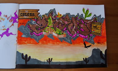 Graffiti Sketch - Photo by Desaw1 - ktoś, akto2, clrs (2015)