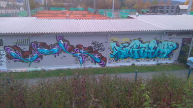 Graffiti Wall in Rottweil - Photo by DieKeule - Karl, azid, bts (2017)