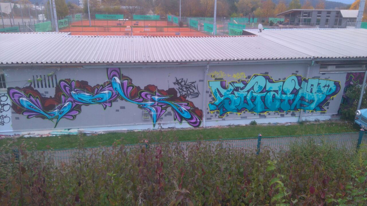 Graffiti Wall in Rottweil - Photo by DieKeule - Karl, azid, bts (2017)