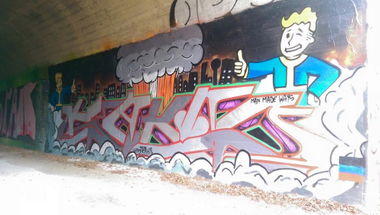 Graffiti Wall in Gosheim - Photo by DieKeule - Sakon, BTS (2015)