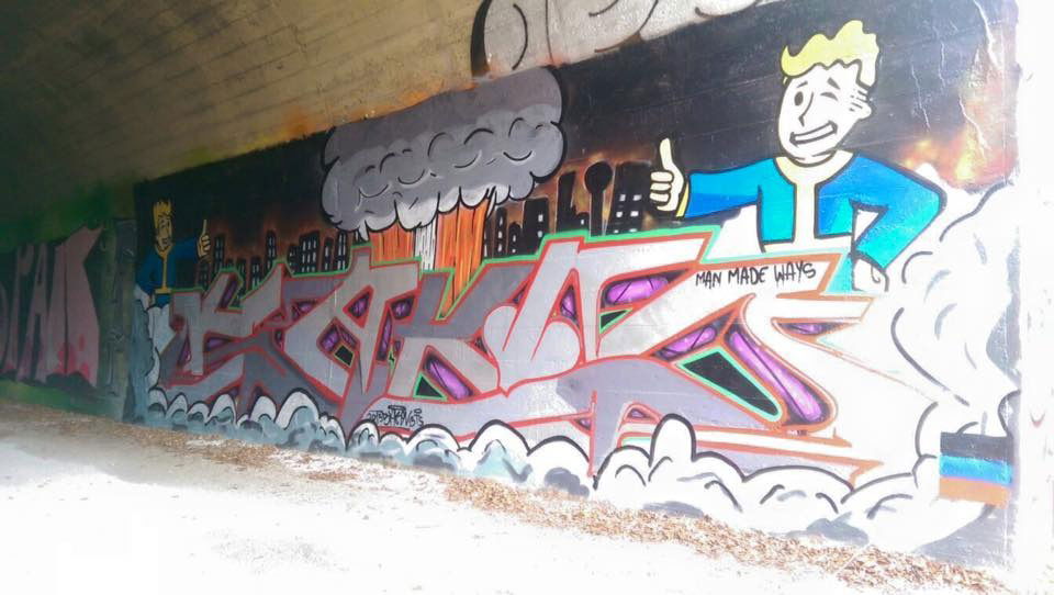Graffiti Wall in Gosheim - Photo by DieKeule - Sakon, BTS (2015)