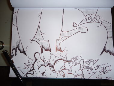 Graffiti Sketch - Photo by DieKeule - Dr.Hoez, BTS, Rottweil
