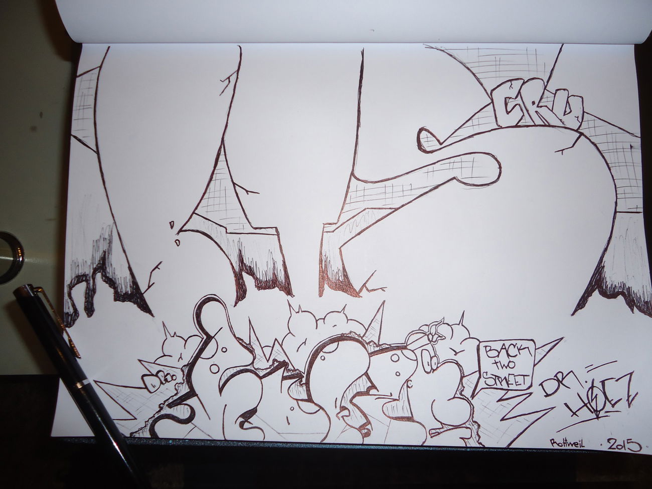 Graffiti Sketch - Photo by DieKeule - Dr.Hoez, BTS, Rottweil