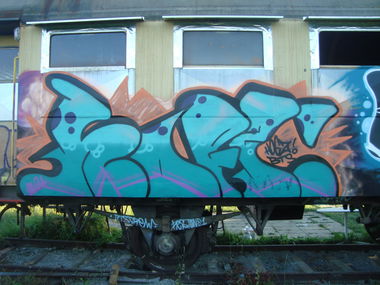 Graffiti Train - Photo by DieKeule - BTS, Dr.Hoez, Hoez