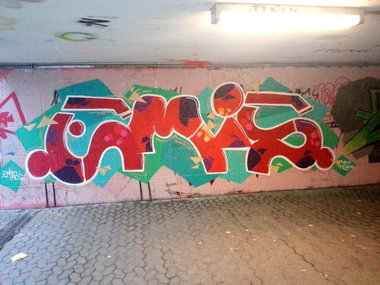 Graffiti Wall in Dortmund - Photo by Diggensack - EMIS, DIPSO (2013)