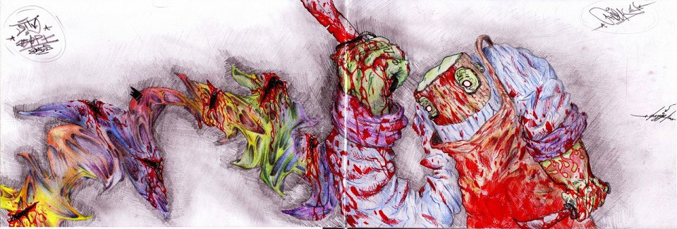 Graffiti Sketch in SPB - Photo by DimaFlood - flood, flooder, dimaflood (2010)