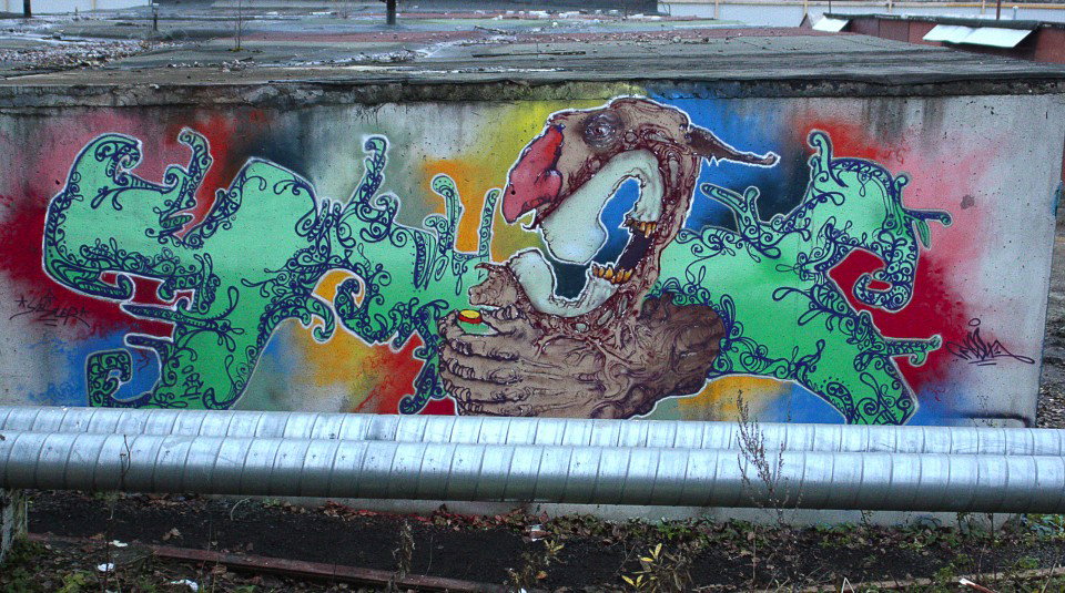 Graffiti Wall in Saint. P. - Photo by DimaFlood - flood, flud, flooder (2011)