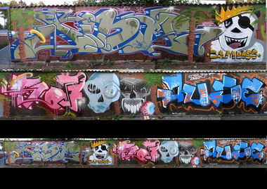 Graffiti Wall in Hilden - Photo by DinarUno - DinarUno, Dinar, Dinar