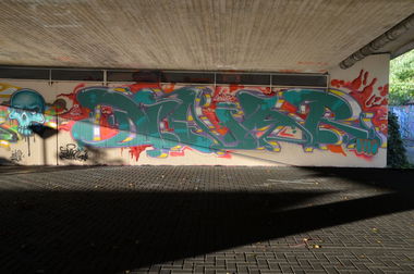 Graffiti Wall in Langenfeld - Photo by DinarUno - Dinar, Uno, DinarUno (2013)