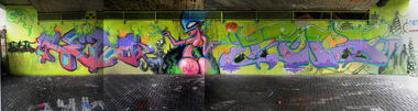 Graffiti Wall in Langenfeld - Photo by DinarUno - DinarUno, Dinar, Dinar (2013)