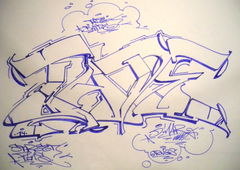 Graffiti Sketch - Photo by DinarUno - Tade, Battlesketch, Dinar (2014)