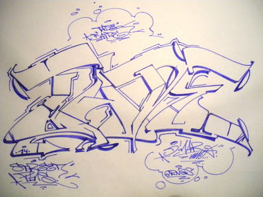 Graffiti Sketch - Photo by DinarUno - Tade, Battlesketch, Dinar (2014)
