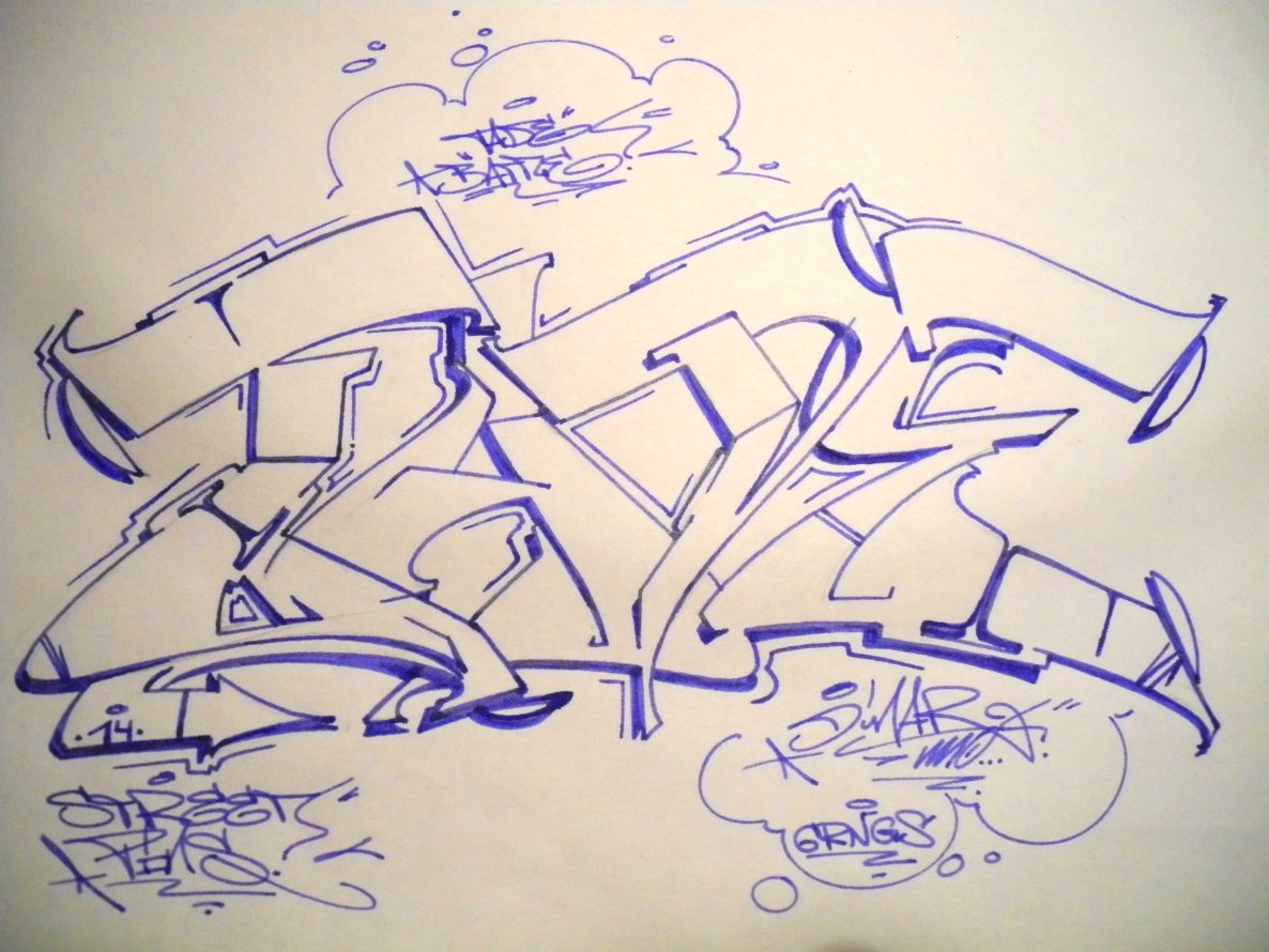 Graffiti Sketch - Photo by DinarUno - Tade, Battlesketch, Dinar (2014)