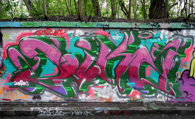 Graffiti Wall in Berlin - Photo by DinarUno - Dinar, Dina, DinarUno (2014)