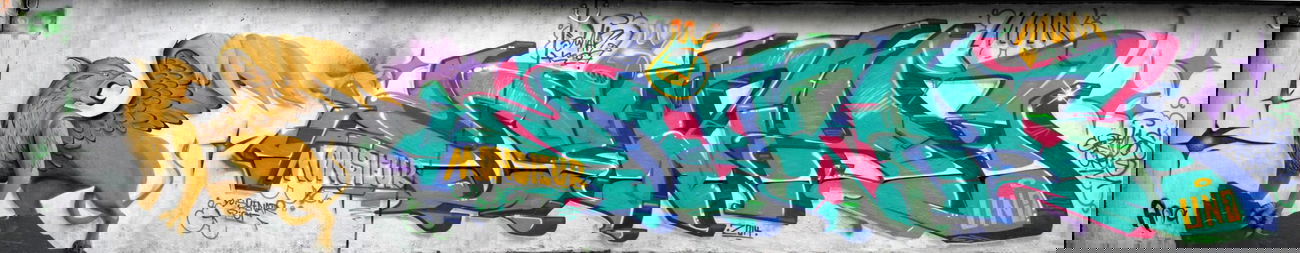 Graffiti Wall in Langenfeld - Photo by DinarUno - Dinar, Griffin, Dinar (2014)