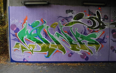 Graffiti Wall in Kreis Mettmann - Photo by DinarUno - Dinar, Dina, DinarUno (2014)