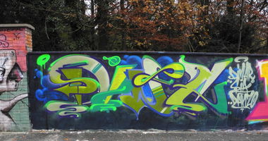Graffiti Wall in Kreis Mettmann - Photo by DinarUno - Dinar, Dina, DinarUno (2014)