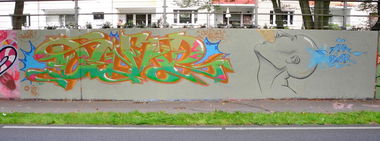 Graffiti Wall in Monheim am Rhein - Photo by DinarUno - Dinar, Dina, DinarUno (2014)