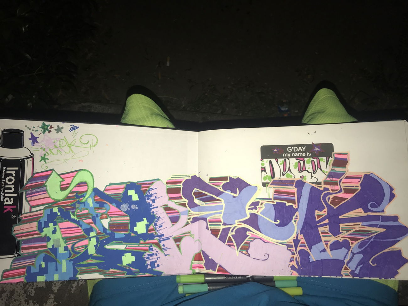 Graffiti Sketch - Photo by DirkONER - process