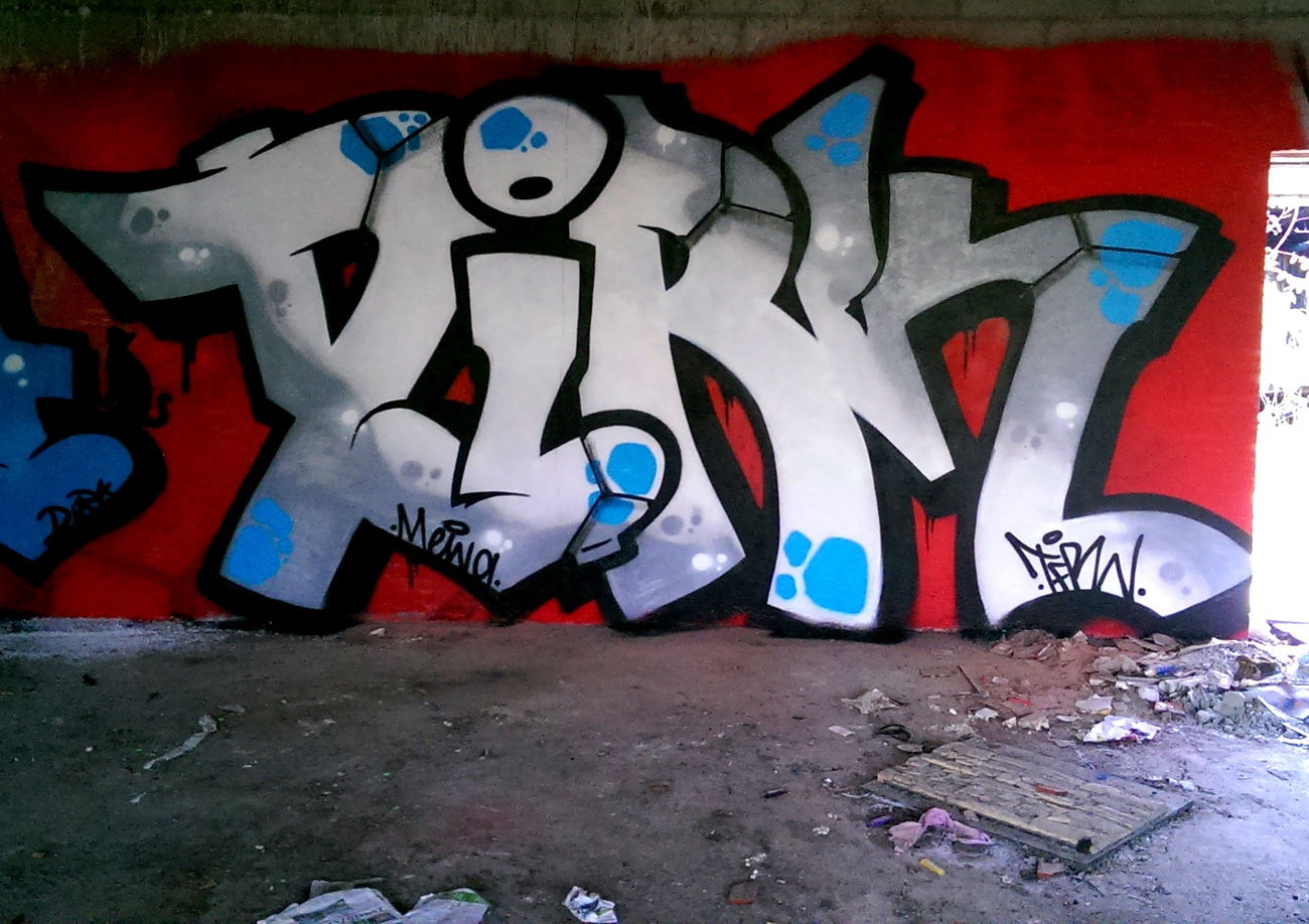 Graffiti Wall in Warsaw - Photo by DirkOne - Dirk, TFR (2016)