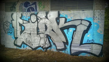 Graffiti Wall in Warsaw - Photo by DirkOne - Dirk, TFR (2015)