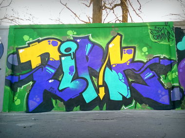 Graffiti Wall in Warsaw - Photo by DirkOne - Dirk, TFR (2017)