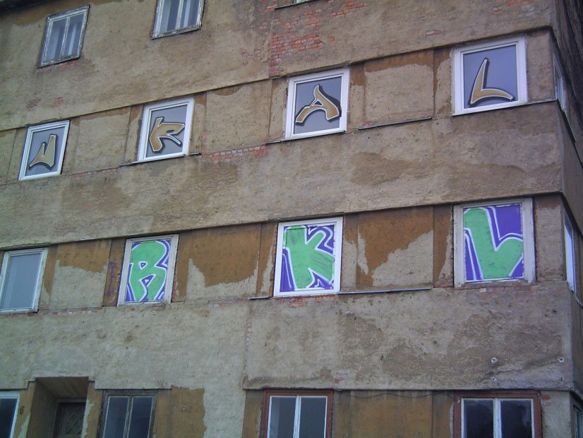 Graffiti Bombing in Erfurt - Photo by DirtyLinez - RKL, Nero (2005)