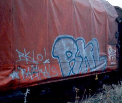 Graffiti Train in Erfurt - Photo by DirtyLinez - RKL, Nero (2005)