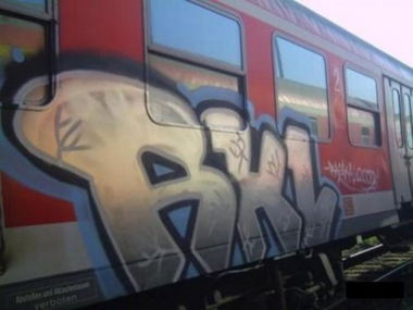 Graffiti Train in Erfurt - Photo by DirtyLinez - RKL, Nero (2005)