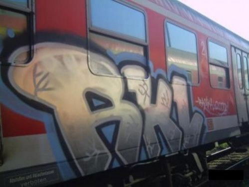 Graffiti Train in Erfurt - Photo by DirtyLinez - RKL, Nero (2005)